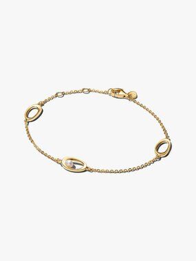 Pandora Organically Shaped Oval & Treated Freshwater Cultured Pearl Bracelet